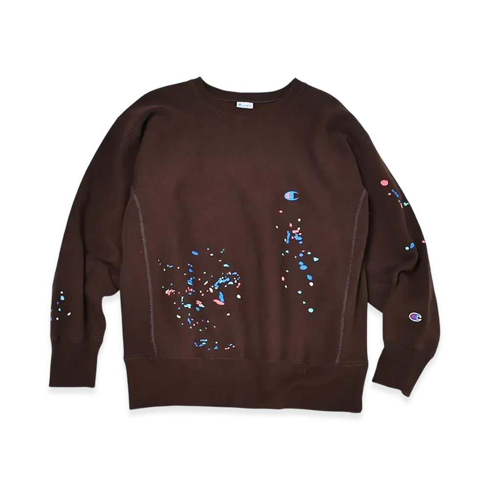 Champion x JOURNAL STANDARD relume Reverse Weave Embroidered Splash Sweat "Brown"