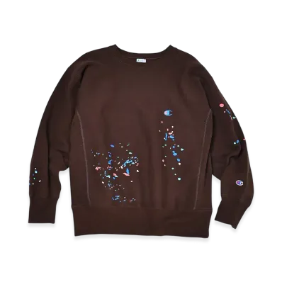 Champion x JOURNAL STANDARD relume Reverse Weave Embroidered Splash Sweat "Brown"
