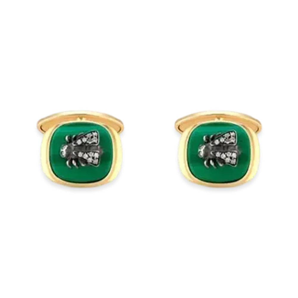 GUCCI Le Marche Des Merveilles Cufflinks "Green"