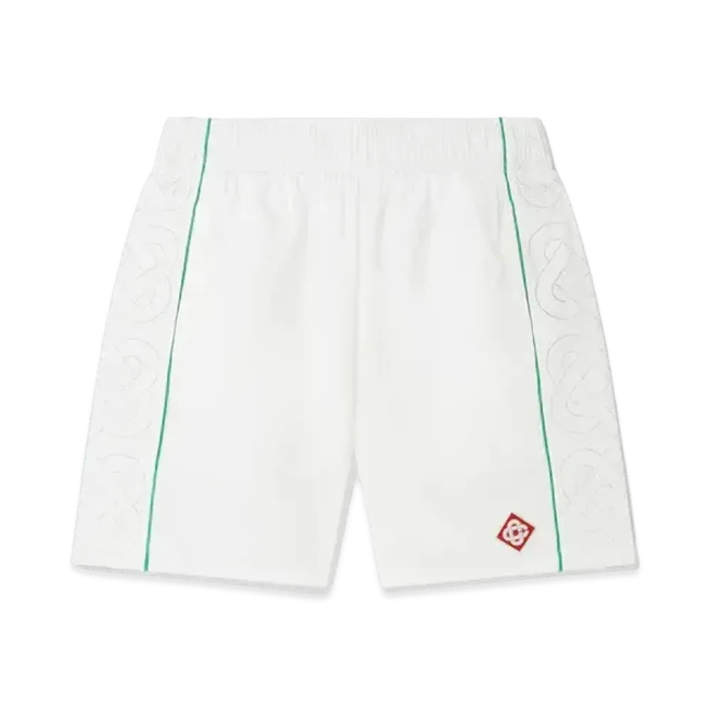 Casablanca Laser Detail Track Shorts "White"