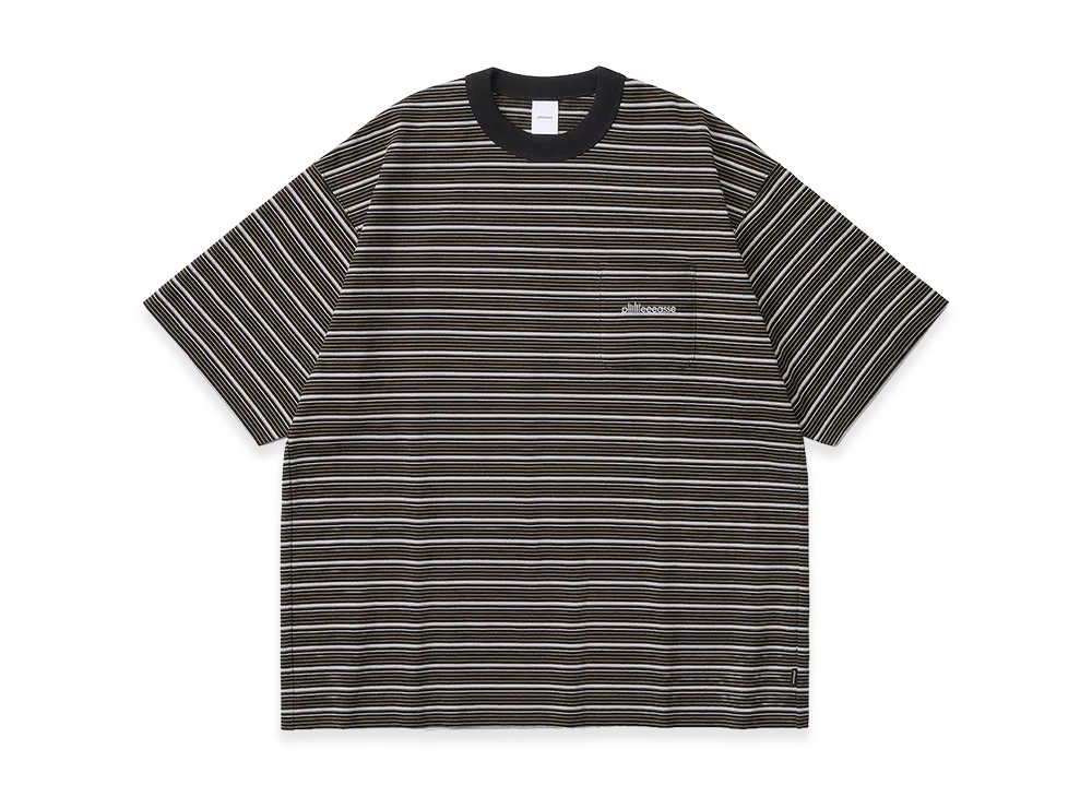 plllllleeeasse Multi Stripe Long Sleeve Pocket Tee 