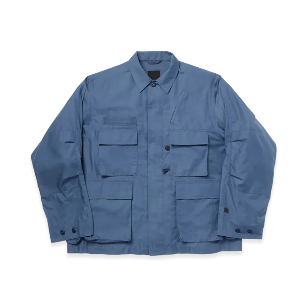 DAIWA PIER39 Women's Tech Multi Fishing Pocket Mil Bdu Shirt L/S "Smoke Blue"