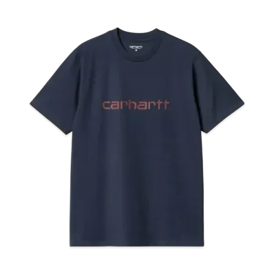 Carhartt WIP Short Sleeve Script T-Shirt "Air Force Blue/Malbec"