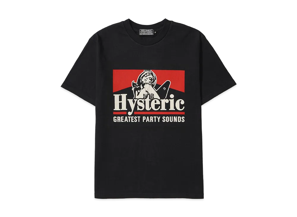 HYSTERIC GLAMOUR Greatest Party Sound T-Shirt "Black"