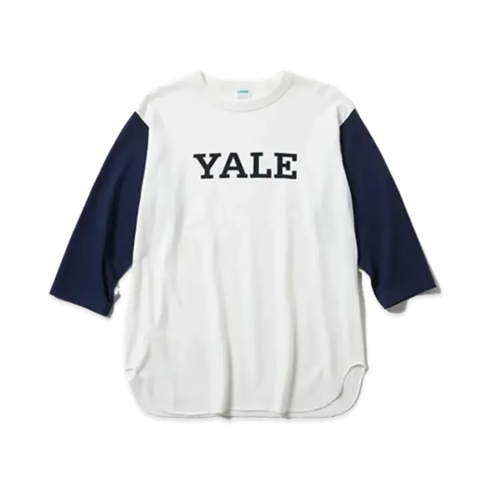 Champion True To Archives V44 Three-Quater Sleeve Beasball Shirt Yale Cornell "Yalenavy"
