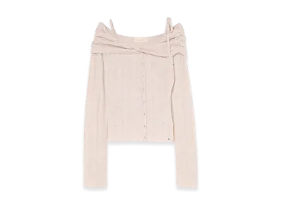 ANDMARY Women's Lily Offshoulder Tops "Beige"