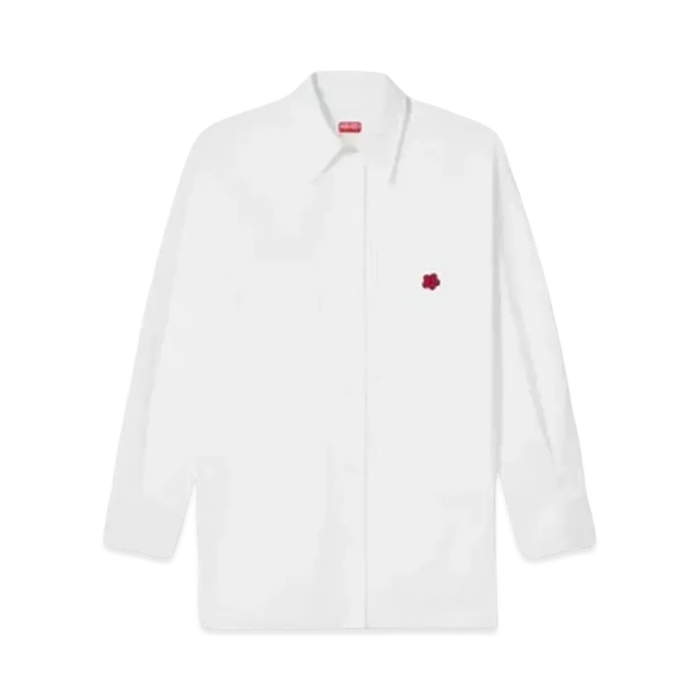 KENZO 'BOKE FLOWER' Embroidery Oversize Shirt "White"
