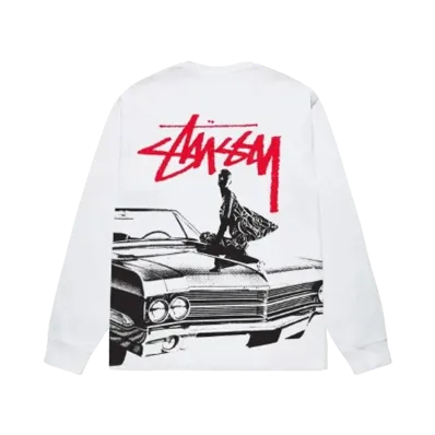 Stussy Beat Crazy LS Tee "White"