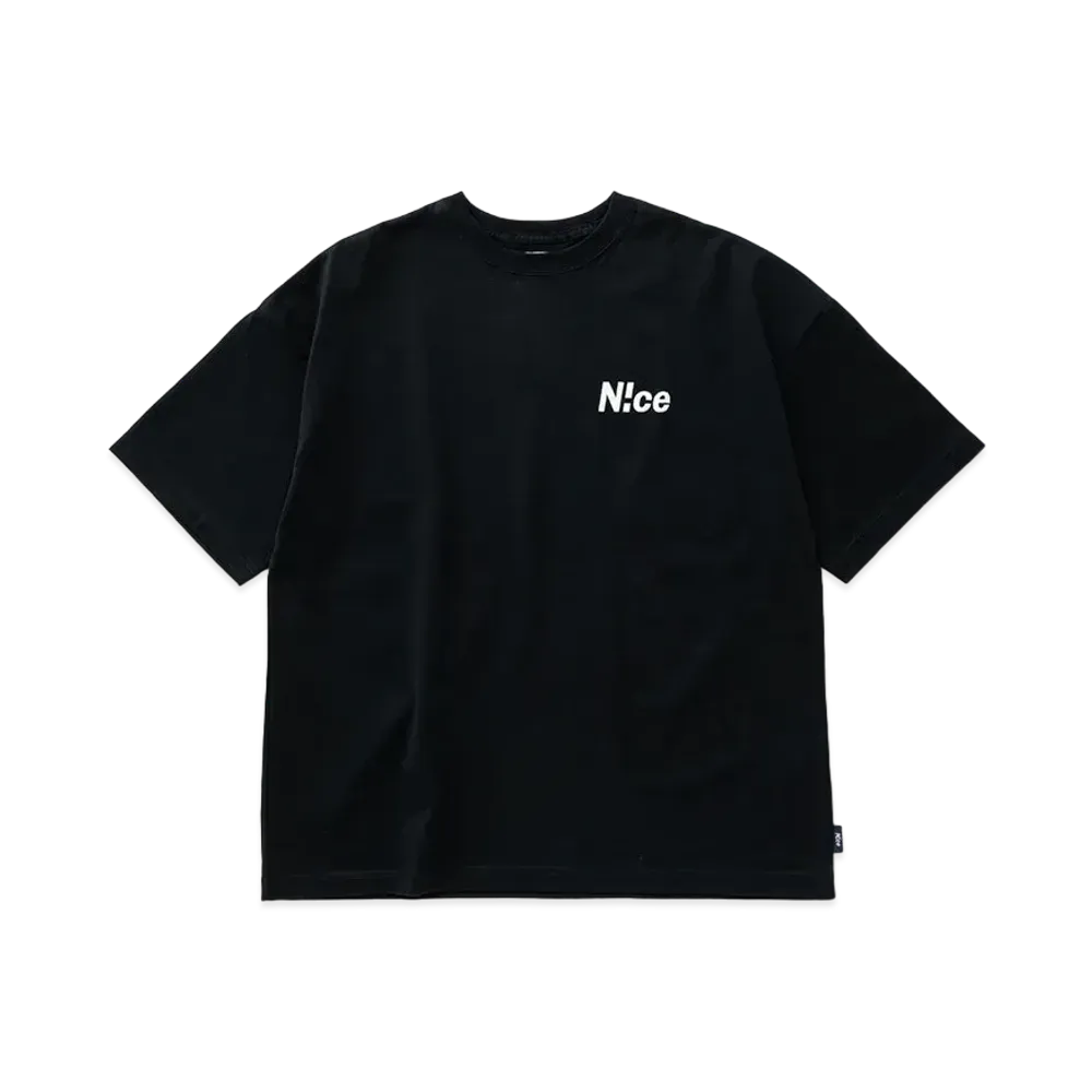 N!ce Embroidery Tee "Black"