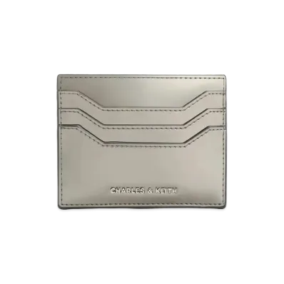 CHARLES & KEITH Multi Slot Card Holder "Pewter"
