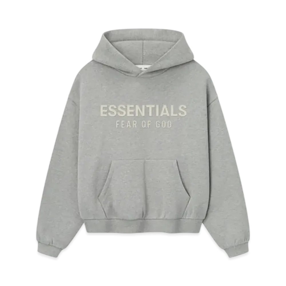 FEAR OF GOD ESSENTIALS Kids Fleece Hoodie "Concrete Heather"