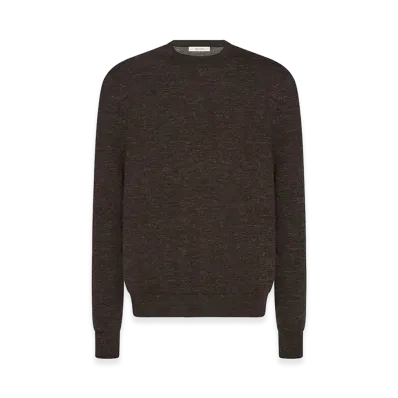 The Row Botero Cashmere, Silk and Linen Top "Chocolate"