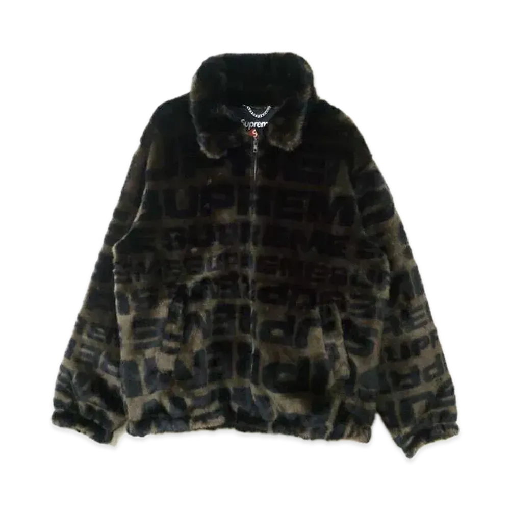 Supreme Faux Fur Repeater Bomber "Brown"