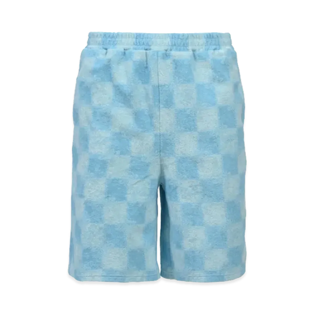 BREATH Block Check Pile Shorts "Ice"