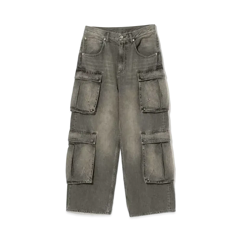 BEAMS FUTURE ARCHIVE Denim Cardo Pants "Fade Black"
