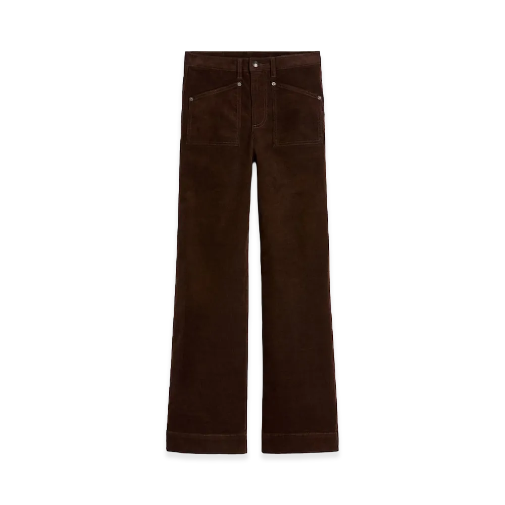 Gap x A.P.C. Women's High Rise Corduroy Stride Pants "Wood Brown"