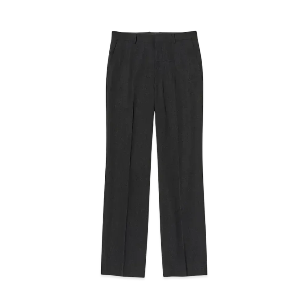 AURALEE Light Wool Max Gabardine Slacks "Top Black"