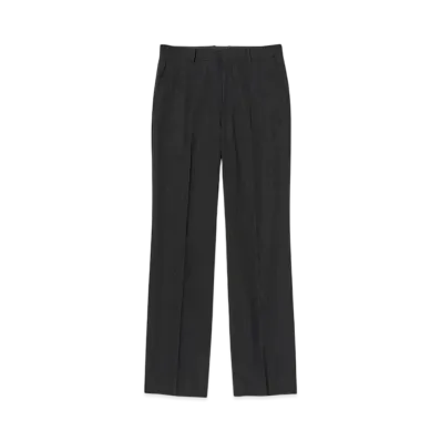 AURALEE Light Wool Max Gabardine Slacks "Top Black"