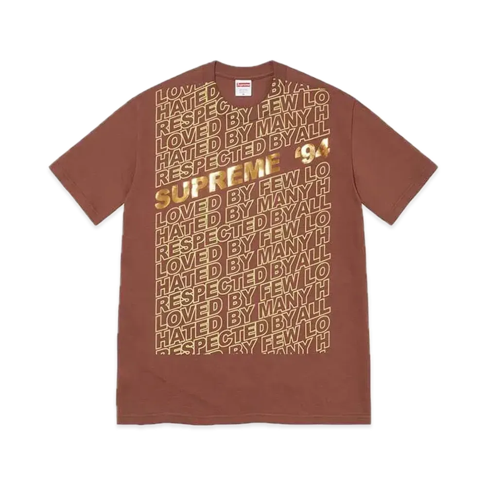 シュプリーム リスペクト Tシャツ "ブラウン"