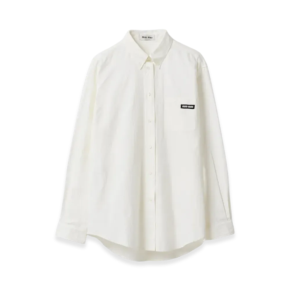 MIU MIU Women's Poplin Shirt "White"