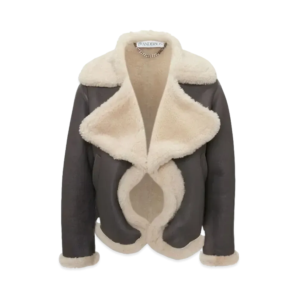 JW ANDERSON Wavy Aviator Jacket "Grey/Off White"
