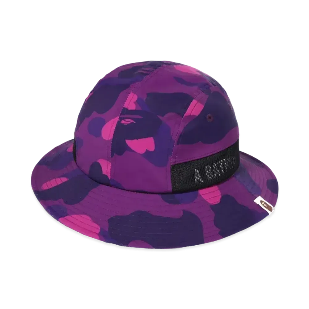 A BATHING APE COLOR CAMO PANEL HAT "Purple"
