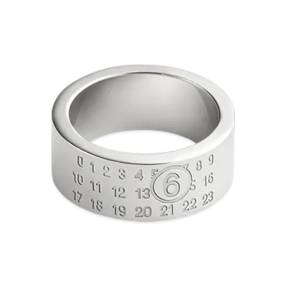 MM6 Maison Margiela Numeric Minimal Signature Ring "Silver"