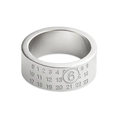 MM6 Maison Margiela Numeric Minimal Signature Ring "Silver"
