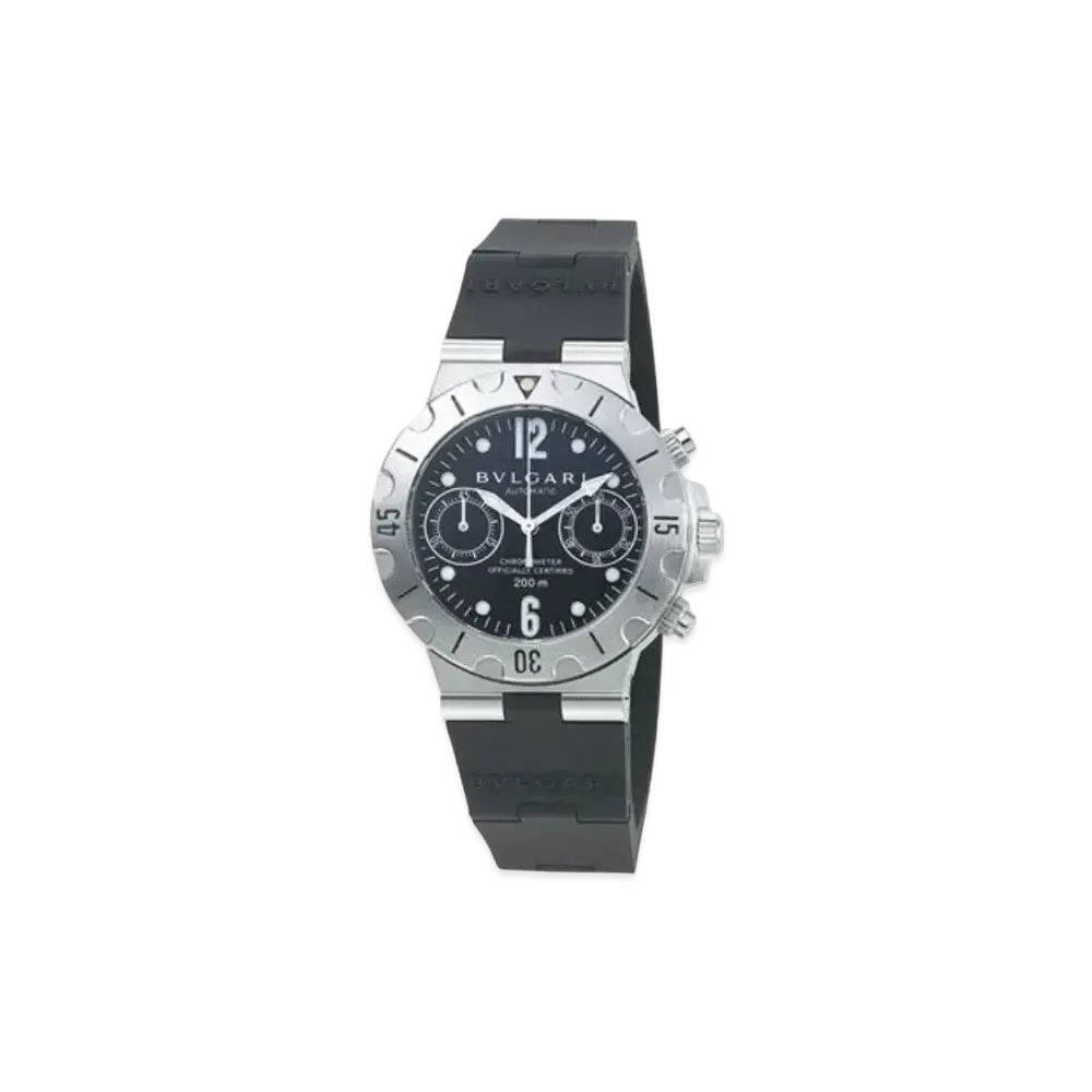 BVLGARI Diagono Scuba Chronograph "Black/Stainless Steel/Rubber"
