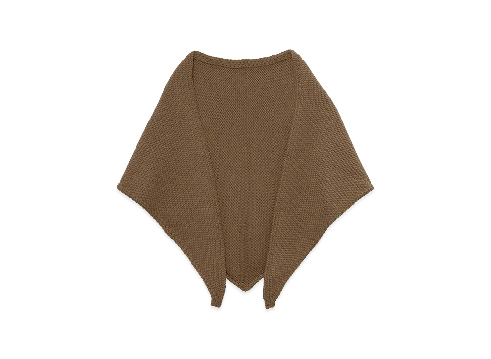 Graphpaper Soft Wool Triangle Stole "Brown"
