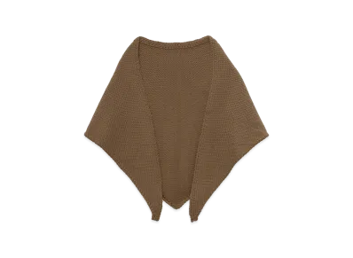 Graphpaper Soft Wool Triangle Stole "Brown"