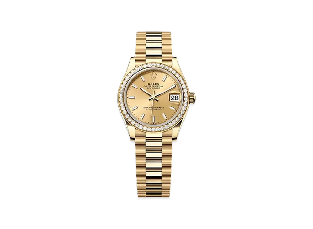 ROLEX Datejust 31mm Yellow Gold Diamond 278288RBR "Champagne-colour"
