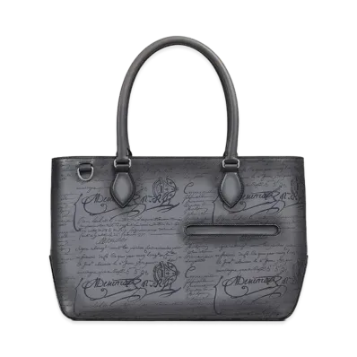 Berluti Toujours Mini Tote Bag Venezia Calf Leather "Light Aluminio"