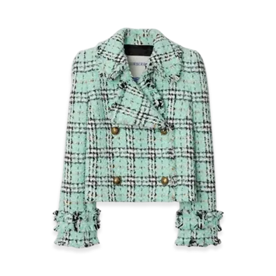 Burberry Check Boucle Jacket "Surf"