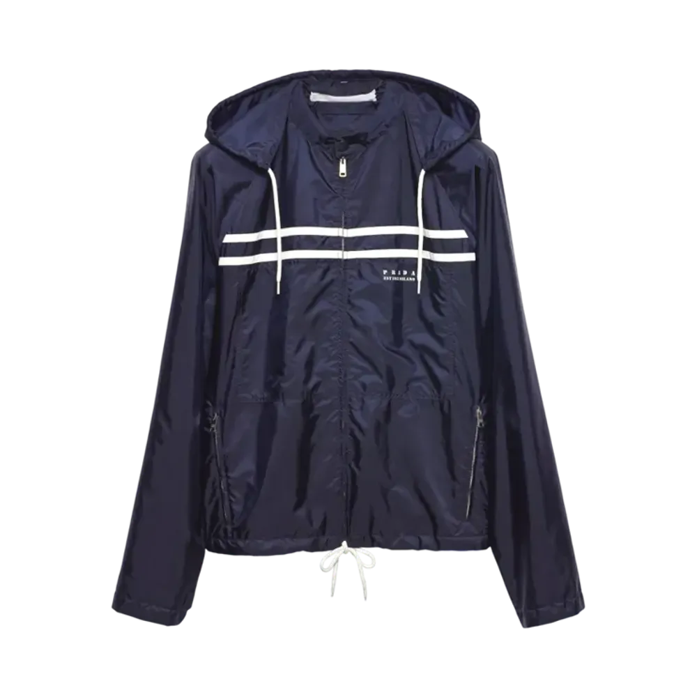 PRADA Men's Re-Nylon Jacket "Navy/White"