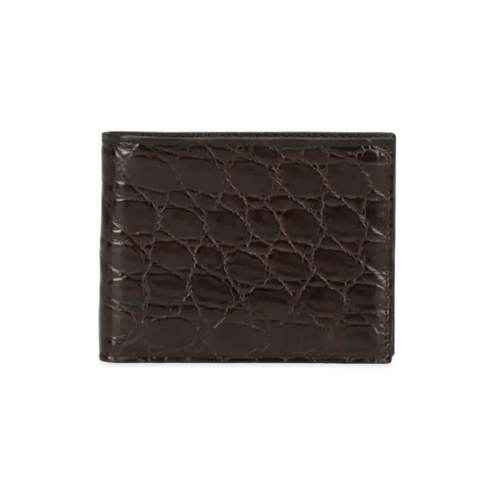 Dolce&Gabbana Bifold Wallet Crocodile Side Leather "Brown"