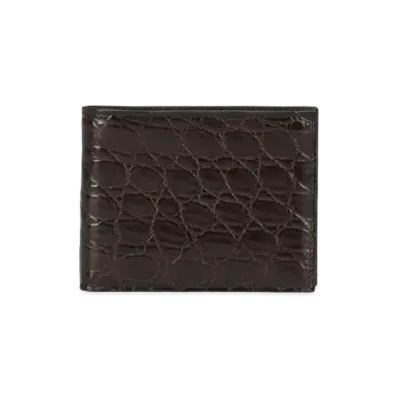 Dolce&Gabbana Bifold Wallet Crocodile Side Leather "Brown"