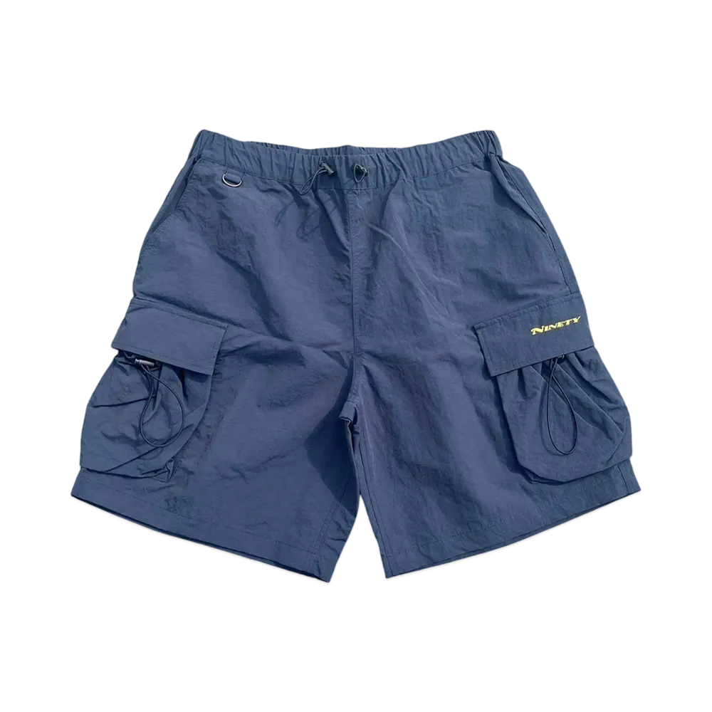 9090 Big Pocket Nylon Pants Half Pants "NAVY"