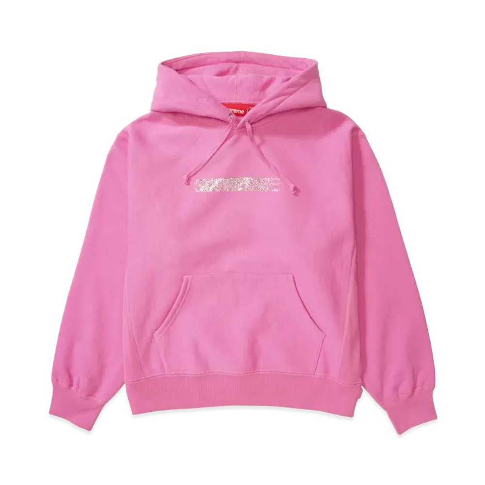 Supreme x Swarovski Motion Logo Hooded Sweatshirt "Pink"