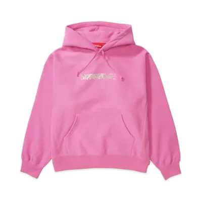 Supreme x Swarovski Motion Logo Hooded Sweatshirt "Pink"