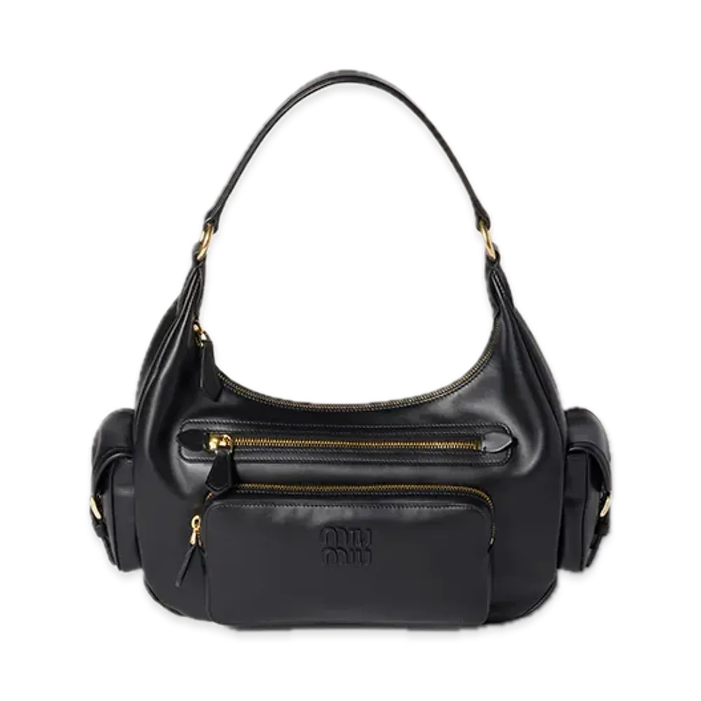 MIU MIU Pocket Leather Bag "Black"