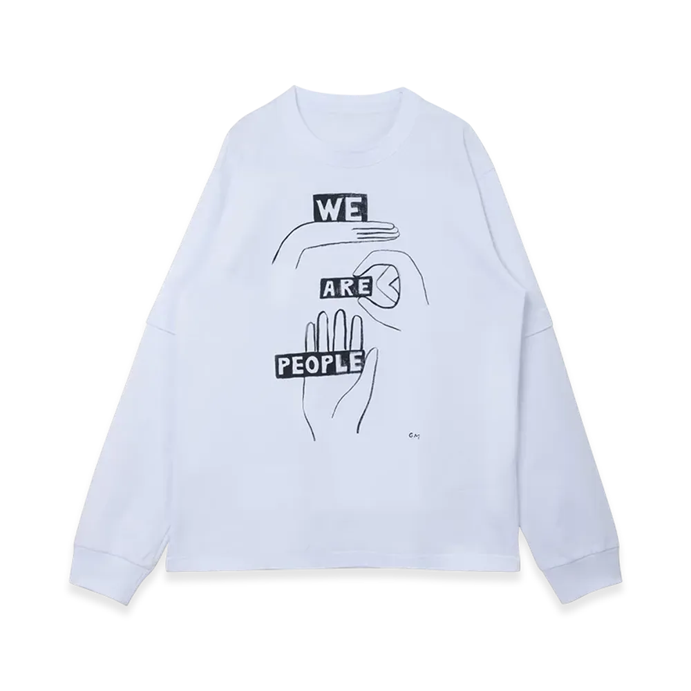 sacai by Geoff Mcfetridge Print L/S T-Shirt "White"