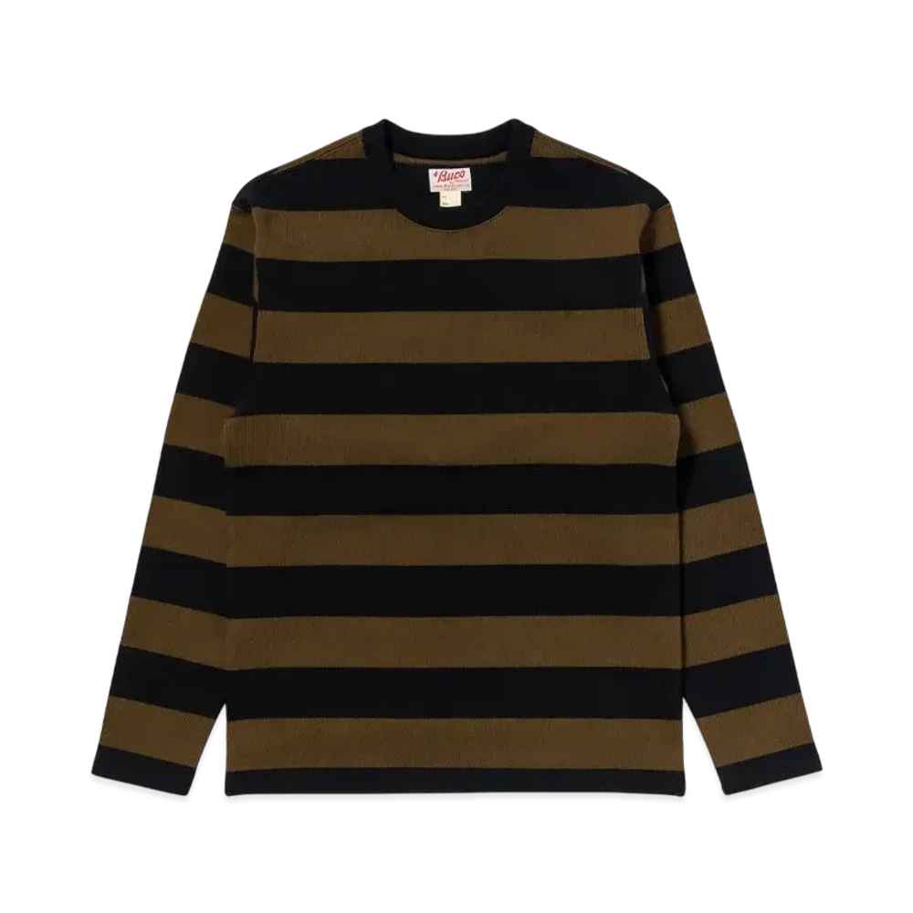 THE REAL McCOY'S Buco Stripe Racing Jersey "Black/Olive"