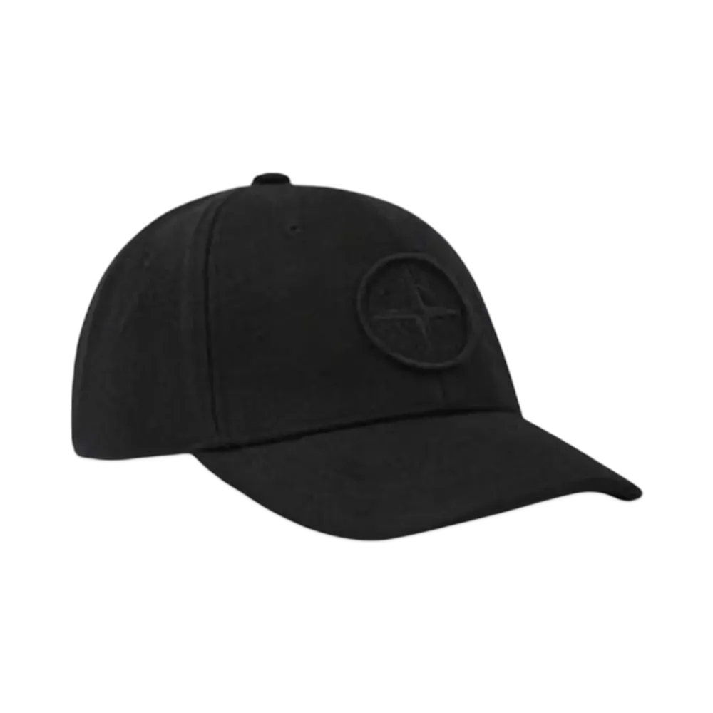 Stone Island Flanella Wool Nylon 6 Panel Cap "Black"