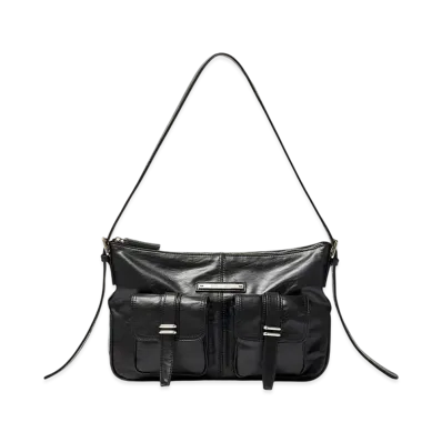 Matin Kim Double Pocket Shoulder Bag "Black"