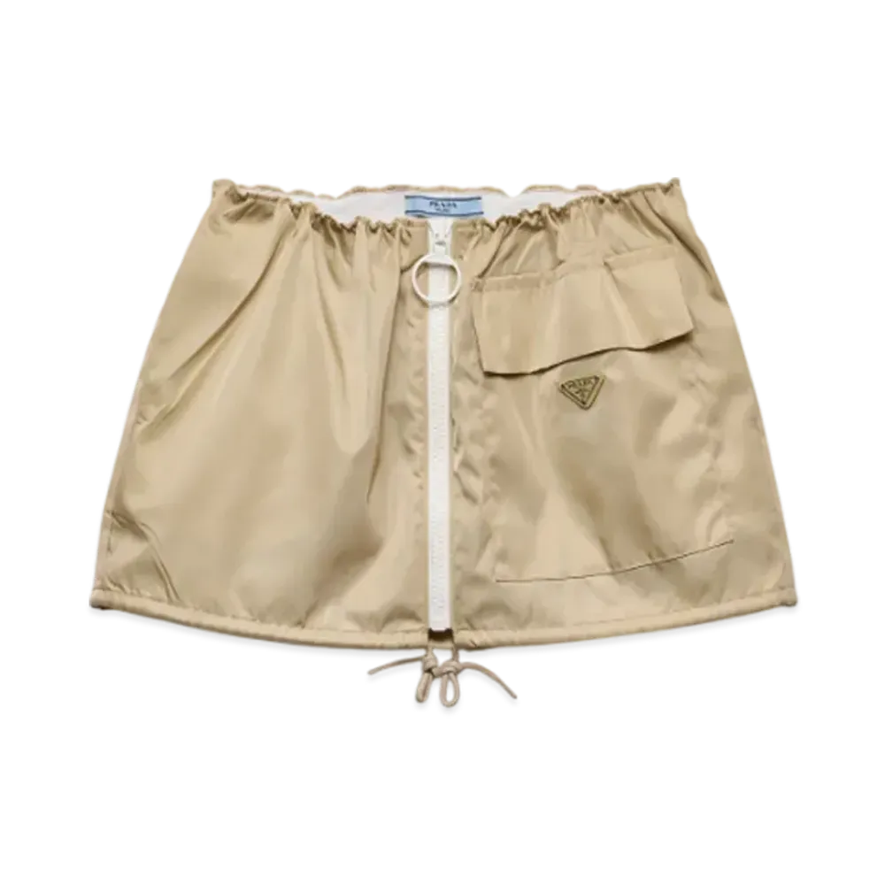 PRADA Women's Re-Nylon Miniskirt "Desert"