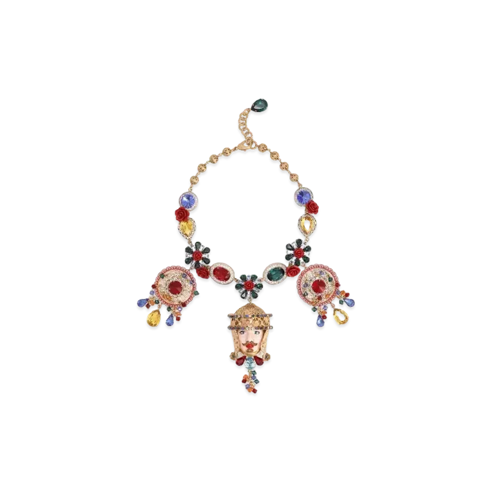 Dolce&Gabbana Necklace With Rhinestones And Decorative Accents "Multicolor"