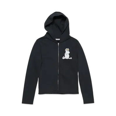 Acne Studios x Moomin Hooded Zipper Sweatshirt "Black"