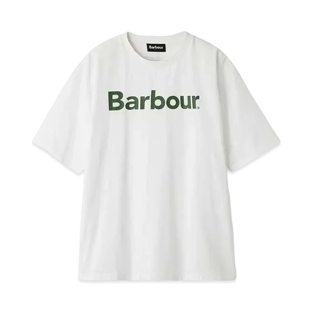Barbour Japan Limited Back Print Beacon Logo T-Shirt (Oversized Fit) "White"