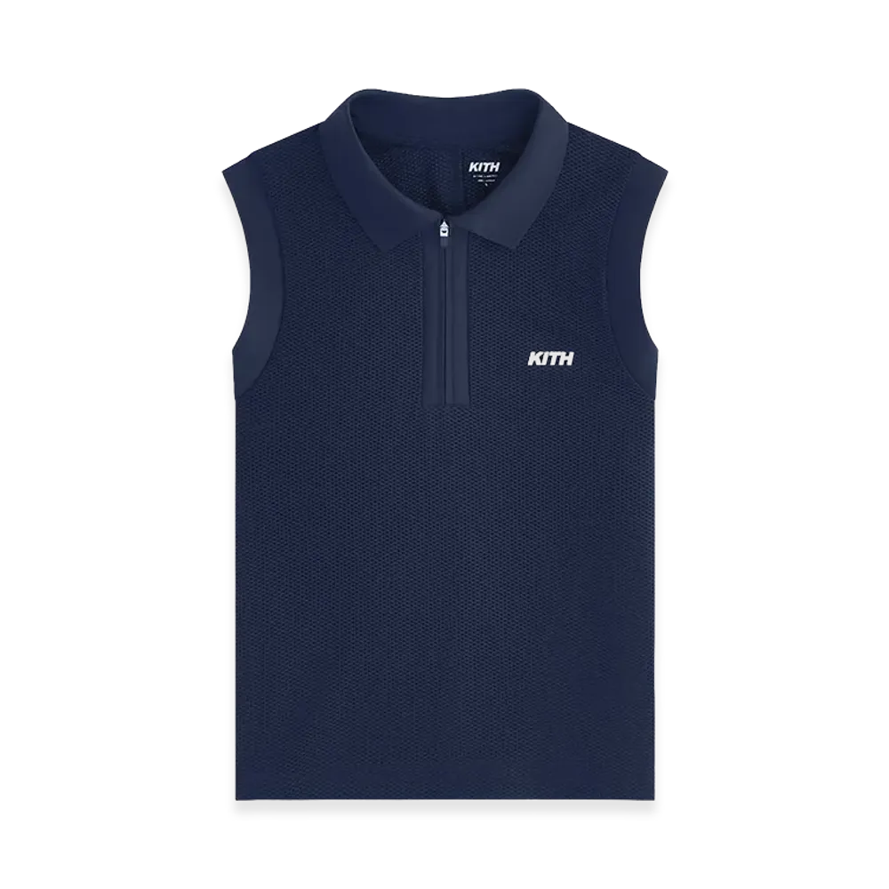 Kith Women's Perry Polo Mesh Tank "Nocturnal"